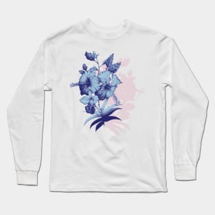 Violet and blue garden Long Sleeve T-Shirt